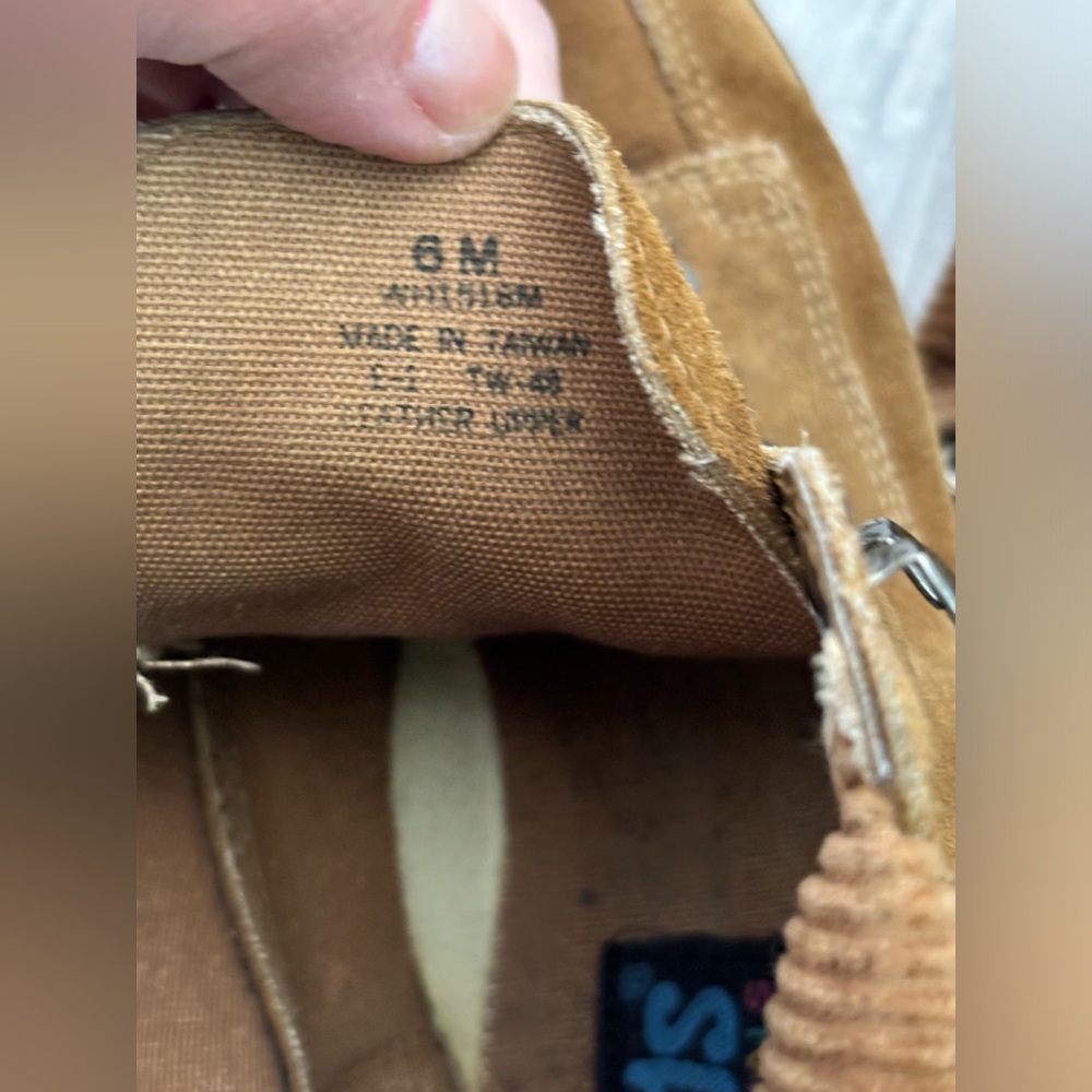 Vintage suede corduroy Keds high tops lace up 6M shoes classic outdoor retro - Picture 9 of 12
